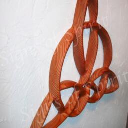 Hand Carved Cedar Celtic Knot Harmony Triquetra Wall Hanging - thumbnail 2