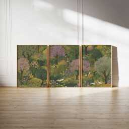 Botanical Garden Art Print Set Vintage Woodland Landscape, Set Of 3 - thumbnail 2