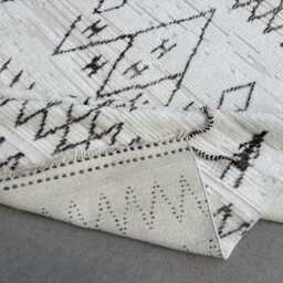 Hand-Knotted Moroccan Beni Ourain Rug, 100% Natural Wool, Modern Berber Carpet For Living Room - thumbnail 4