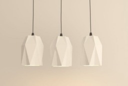 Folded Ceramic Pendant Lamp, Scandinavian Plug-In Design - Naaya Star - thumbnail 1
