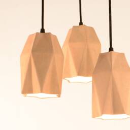 Folded Ceramic Pendant Lamp, Scandinavian Plug-In Design - Naaya Star - thumbnail 3