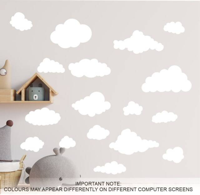 Sale White Clouds, Wall Decals, Nursery Wall Decor - image 1