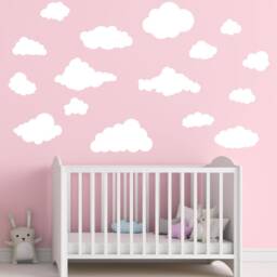 Sale White Clouds, Wall Decals, Nursery Wall Decor - thumbnail 2