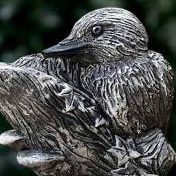 Garden Bird Statue Concrete Figurine Cement Wildlife Sculpture Handmade Art Front Door Decoration Lover Ornament Yard - thumbnail 3