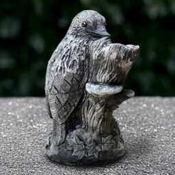 Garden Bird Statue Concrete Figurine Cement Wildlife Sculpture Handmade Art Front Door Decoration Lover Ornament Yard - thumbnail 4