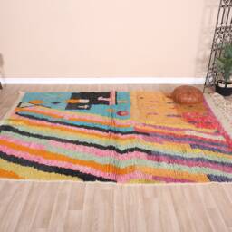 Vintage Boujaad Rug, Authentic Moroccan Rug 6x8 Ft - thumbnail 2