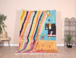 Vintage Boujaad Rug, Authentic Moroccan Rug 6x8 Ft