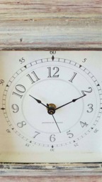 Wood Mantle Clock - Wall Antique White Home Decor Rustic Farmhouse Up-Cycled Eco-Friendly Ready To Ship - thumbnail 3