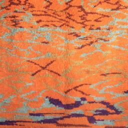 Moroccan Orange Rug, Beni Ourain Wool Berber Custom Handmade Rustic Carpet - Rug - thumbnail 2