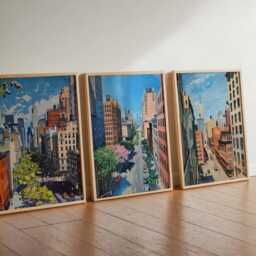 Set Of 3 New York Posters, Usa Prints, Nyc Wall Art Sets, City Travel Decor, Landmarks Posters Set, State Sets - thumbnail 3