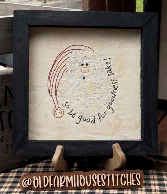 Be Good Primitive Stitchery Framed Print - image 1