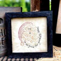 Be Good Primitive Stitchery Framed Print - thumbnail 3