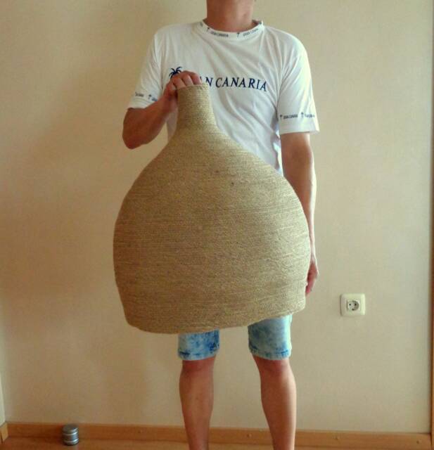 Extra Large Handmade Jute Rope Pendant Light, 20'' Diameter - image 1