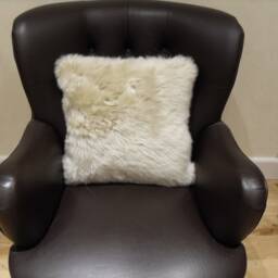 Luxury Sheepskin Cushion Cover Natural Wool, Made To Order - thumbnail 3