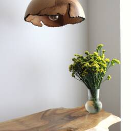 Wood Chandelier, Handmade Farmhouse Lighting, Dining Room Lamp, Natural Live Edge - thumbnail 2