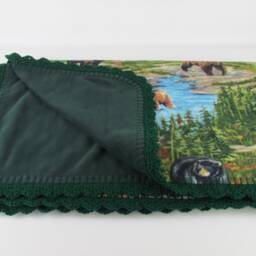 Bears in Nature Fleece Blanket Large Throw Blanket - 60x72 Inches - thumbnail 2