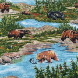 Bears in Nature Fleece Blanket Large Throw Blanket - 60x72 Inches - thumbnail 3