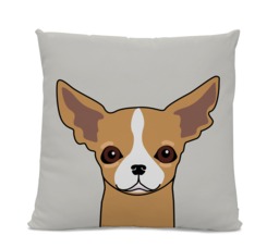 Chihuahua Pillow - On Gray Decor Gift Funny Art Kid's Room - thumbnail 1