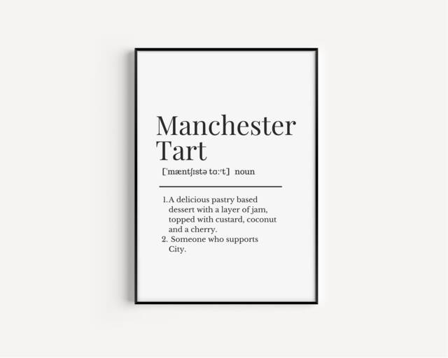 Manchester Tart Definition Print, Print For A United Fan - image 1
