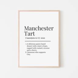 Manchester Tart Definition Print, Print For A United Fan - thumbnail 2