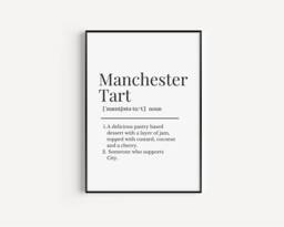 Manchester Tart Definition Print, Print For A United Fan - thumbnail 1