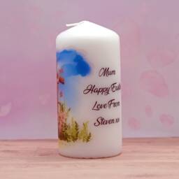 Personalised Easter Candle With Cross Image - Wife Gran Husband Grandad Friend Teacher Gift - thumbnail 3