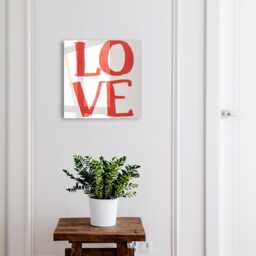 Red Love Key Cabinet For Home, Industrial Box, Typographic Texts, Lovers Of Simplicity - thumbnail 1