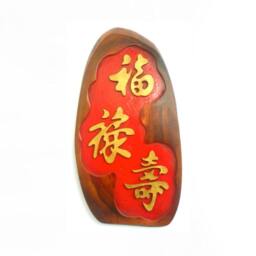 Wood Chinese Sign, Wooden Good Luck China Plaque, Oriental Symbols Zen Symbol Hand Carved Wall Art Decor/Gift 14