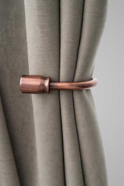 Antique Copper U-Shape Curtain Holdback - 150mm Classic Metal Drapery Tieback, Rustic Traditional Wall Mounted Window Hardware - Pack Of 1 - image 1