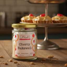 Cherry Bakewell Tart Candle Handmade Dessert Scented Candle - thumbnail 1