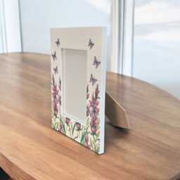 Lavender & Butterflies, Photo Frame, Floral Wooden Picture Mothers Day Gift, Home Decor - thumbnail 2