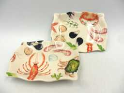A Pair Of Soap Dishes in Seashore Design By Heron Cross Pottery - thumbnail 1