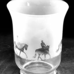 Dressage Horse Frieze Clear Glass Vase - 14.5cm, Boxed - thumbnail 2