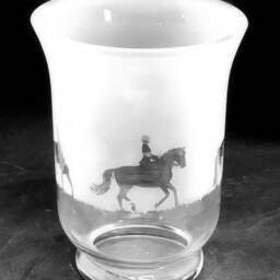 Dressage Horse Frieze Clear Glass Vase - 14.5cm, Boxed - thumbnail 3