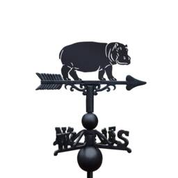 Standing Hippopotamus Weathervane/Hippo Lovers, Hippo Gift, Garden Decoration, Outdoor Statue, Zoo, Wild Animals, Safari - thumbnail 2