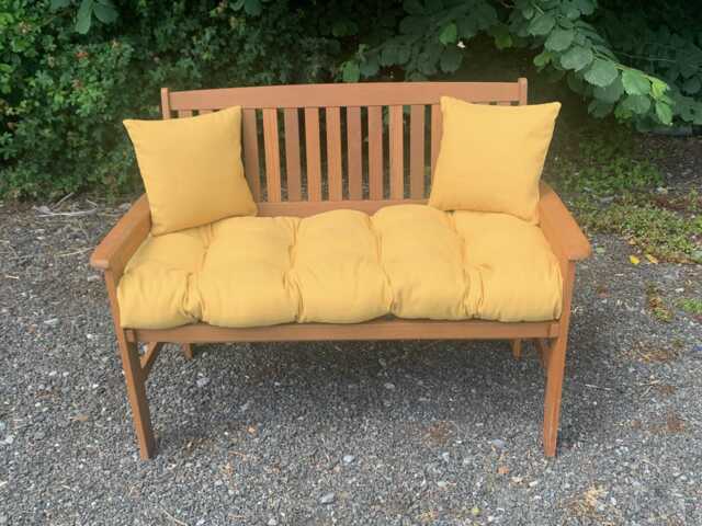Pnh?? Garden Bench Cushion With Blown Fibre Filling, French Yellow - Options - image 1