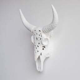Faux Taxidermy Decorative Carved Bison Skull - Wall Decor White Cbi0101 - thumbnail 2