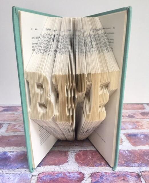 Bff Book Art, Gift, Gift For Her, Him, Valentine's Day Galentine's Folded Friend, Lover - image 1