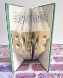 Bff Book Art, Gift, Gift For Her, Him, Valentine's Day Galentine's Folded Friend, Lover - thumbnail 1