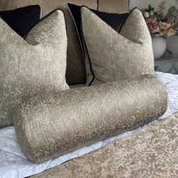 "Gold Bolster Cushion 16"" X 6" - thumbnail 4