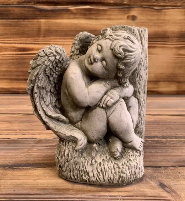 stone Garden Sleeping Cherub Memorial Ornament - image 1