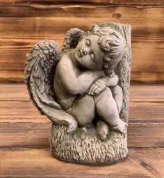 stone Garden Sleeping Cherub Memorial Ornament - thumbnail 1