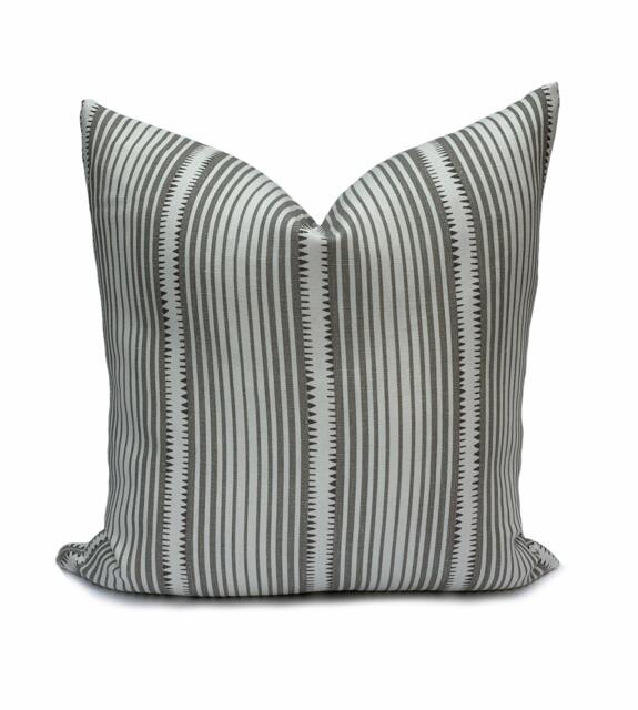 Schumacher Moncorvo Cushion Slate Grey Cover Pillow Double Sided - image 1