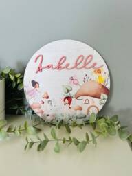 Personalized Fairy Name Sign Woodland Girl Bedroom Decor - thumbnail 1