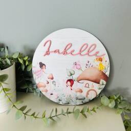 Personalized Fairy Name Sign Woodland Girl Bedroom Decor - thumbnail 2
