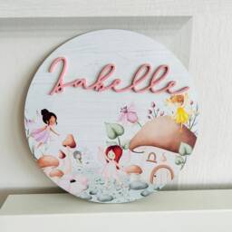 Personalized Fairy Name Sign Woodland Girl Bedroom Decor - thumbnail 3