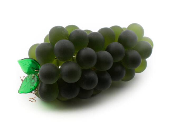 Czech Frost Glass Green Bead Grape Bunch Chandelier Fruit Lamp Wine Ornament - image 1