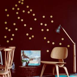 Gold Polka Dots Wall Decals 2'' - 5cm, Metallic Sticker Dots, Kids Room & Nursery Decals, Home Decor Silver, Copper Dots - thumbnail 2