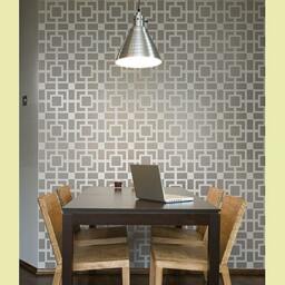 Geometric Stencil Out Of The Box Lg - Reusable Stencils For Accent Wall Diy Decor - thumbnail 2