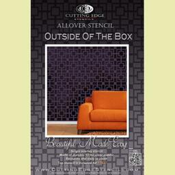 Geometric Stencil Out Of The Box Lg - Reusable Stencils For Accent Wall Diy Decor - thumbnail 4